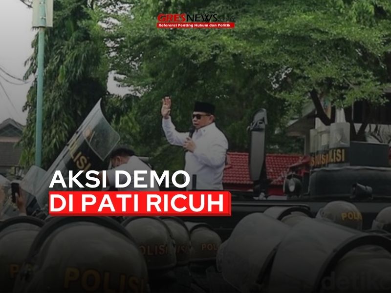 Aksi demonstraasi di Kabupaten Pati pada Rabu (13/8/25) berujung ricuh setelah ribuan pendemo berhadapan dengan polisi yang berjaga. Aksi demo ini memiliki banyak tuntutan salah satunya meminta Bupati Pati Sudewo untuk mundur terkait kebijaknnya yang tidak pro rakyat. 