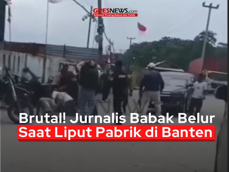 Seorang wartawan dan staf Kementerian Lingkungan Hidup (KLH) menjadi korban pengeroyokan saat meliput penyegelan pabrik PT Genesis Regeneration Smelting (GRS) di Kecamatan Jawilan, Kabupaten Serang, Banten, Kamis (21/8/2025).