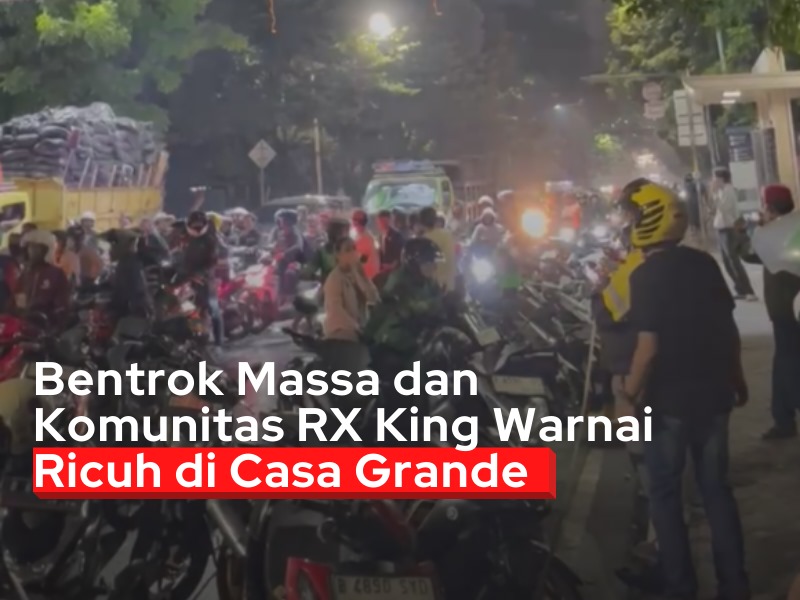 Kericuhan pecah di jalan menuju Apartemen Casa Grande, Jakarta Selatan, Minggu dini hari (31/8/2025) sekitar pukul 02.55 WIB.