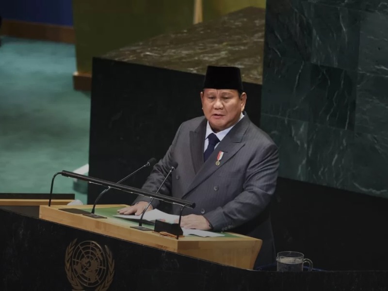 Presiden Prabowo berpidato di sidang Majelis Umum PBB, New York.