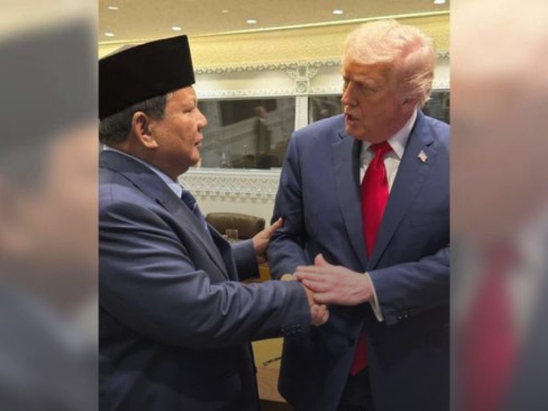 Presiden RI Prabowo Subianto dan Presiden USA Donald Trump.