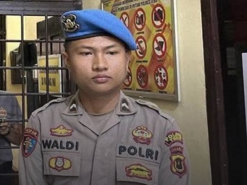Bripda Waidi tersangka pembunuh pacarnya sendiri.
