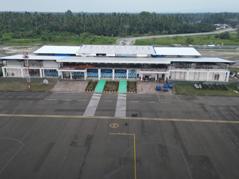 Bandara milik PT Indonesia Morowali Industrial Park (IMIP).