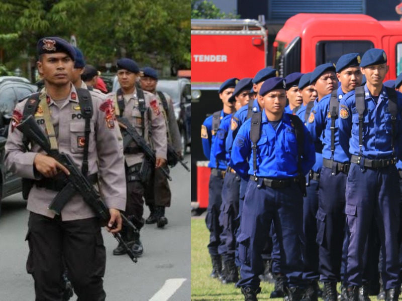 Ilustrasi Polisi dan Damkar