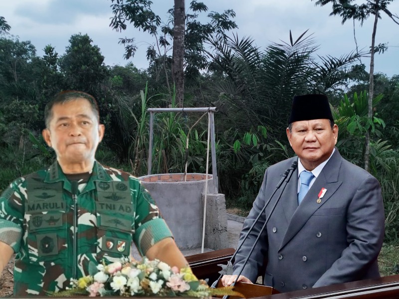 KSAD Jendral Maruli Simanjuntak dan Presiden Prabowo Subianto.