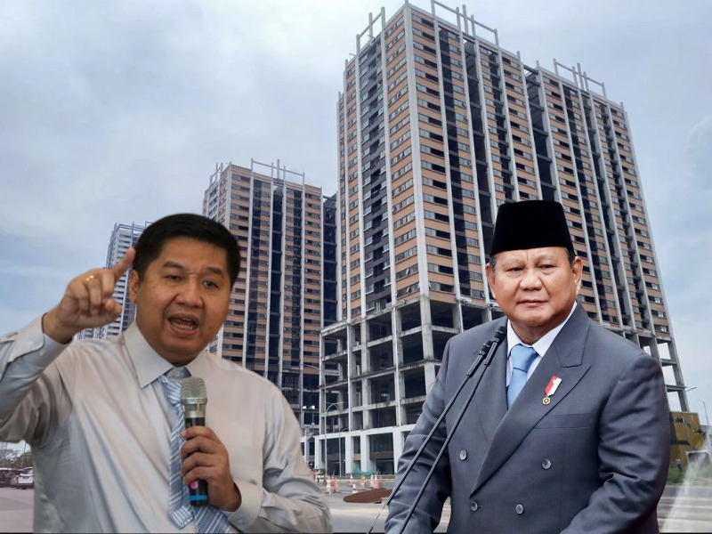 Presiden Prabowo Subianto dan Menteri Perumahan dan Pemukiman Maruarar Sirait.