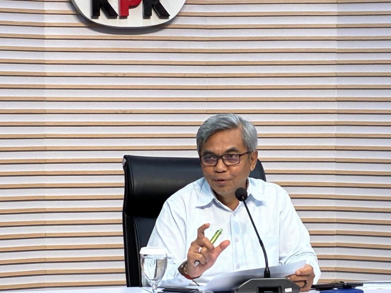 KPK menggelar konferensi pers terkait kasus Silmy Karim Wakil Menteri Imigrasi dan Pemasyarakatan.