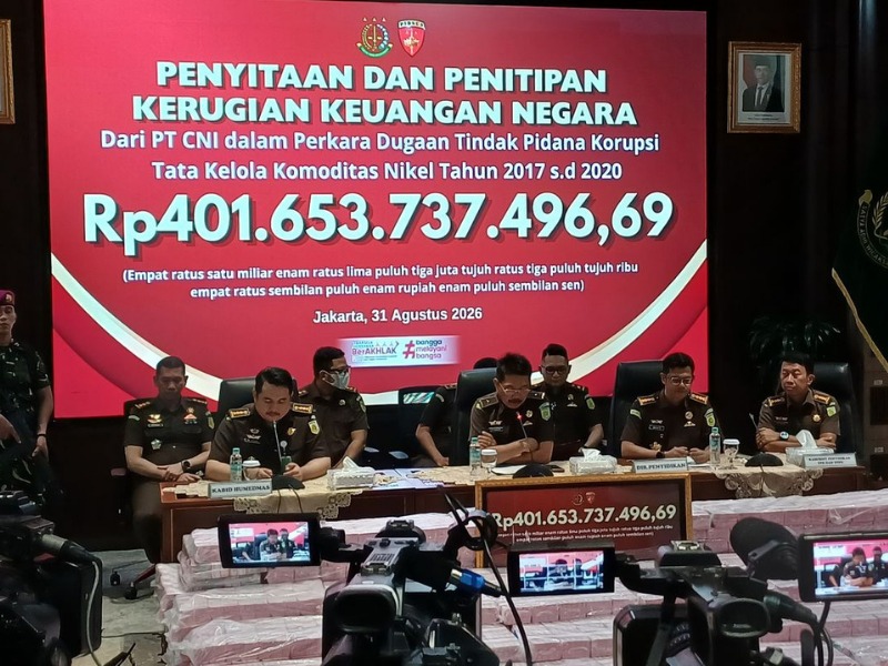 Kejagung bongkar dugaan korupsi tata kelola ekspor nikel PT CNI di Sulawesi Tenggara kadar nikel diduga direkayasa agar lolos syarat ekspor. Negara rugi Rp401 miliar.